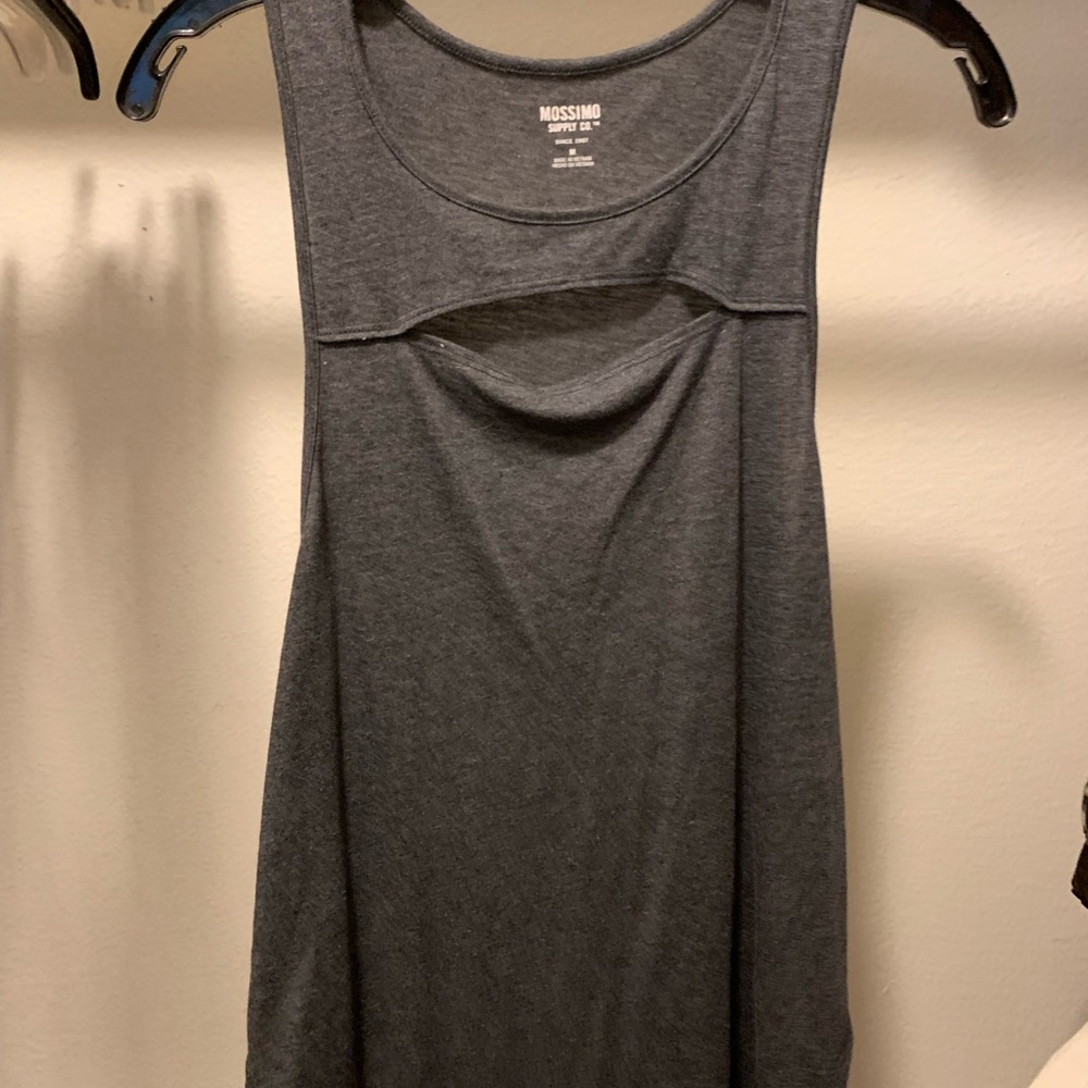 Medium Mossimo gray scoop cut out tank top